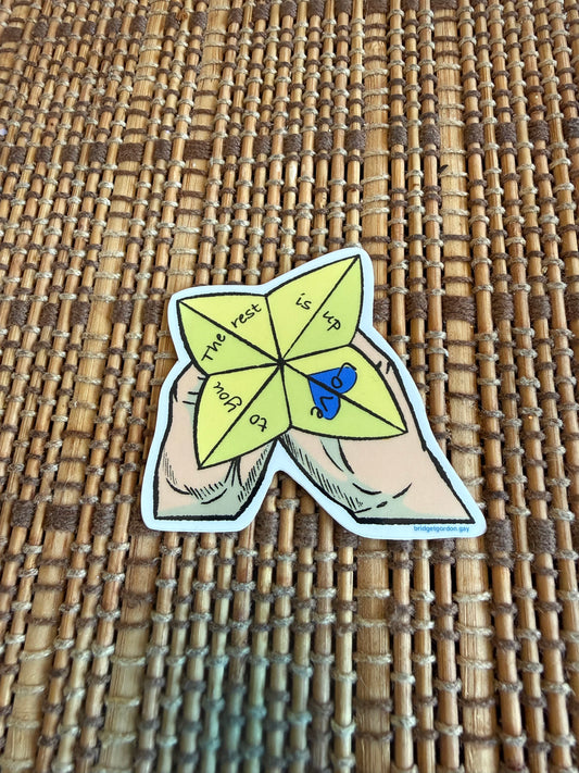 "the rest is up to you, love" sticker