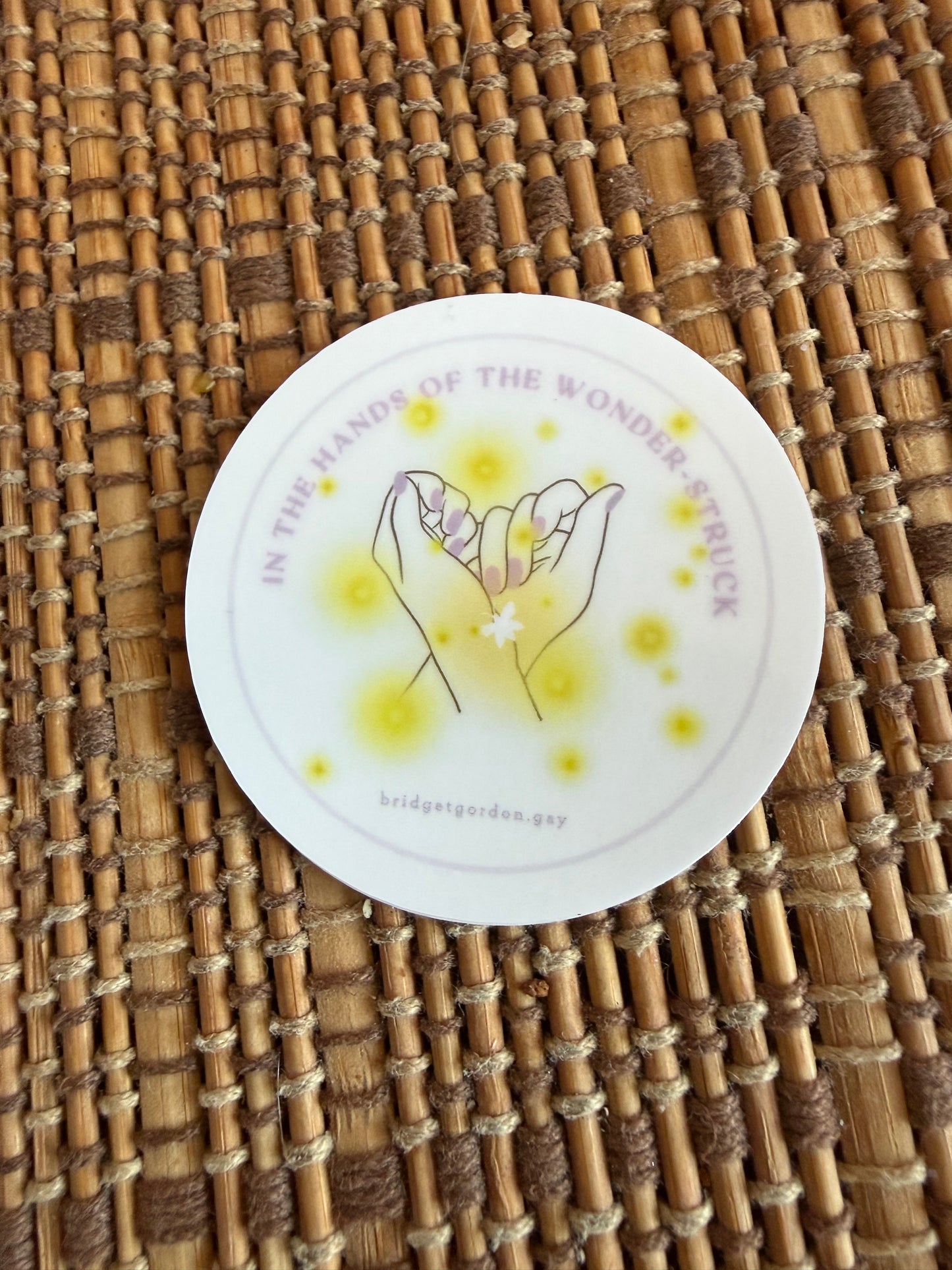 "wonder-struck" sticker
