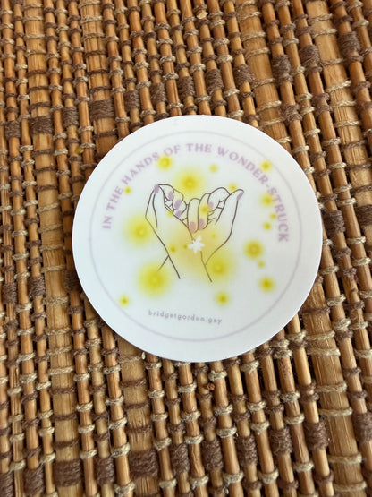 "wonder-struck" sticker